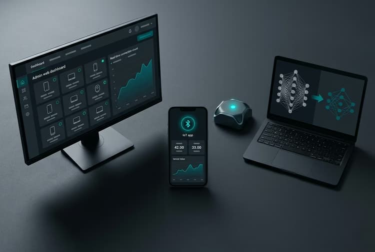 사용자 앱과 관리자 웹이 같은 IoT 데이터를 동시 표시하는 통합 화면 사례 이미지