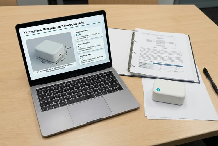 완성된 가전형 데스크 단말 시제품과 패키징 사례 이미지